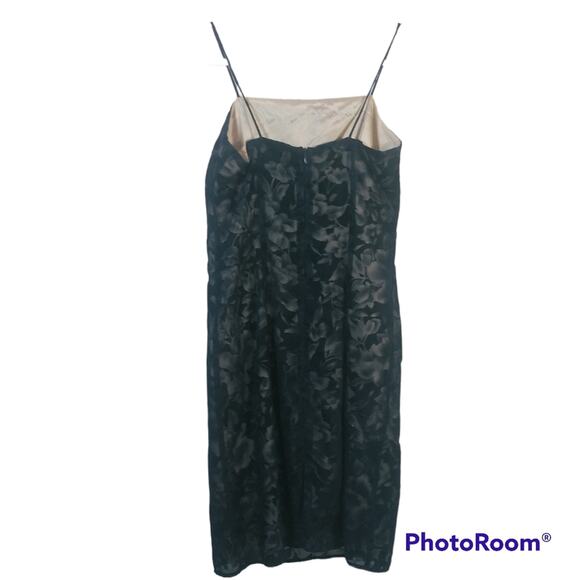 Alyn Paige Vintage Blue Dress Velour Floral Pattern Size 7/8 - Picture 2 of 9